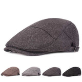 Womens,Casual,Winter,Thicken,Adjustable,Beret,Outdoor,Plain,Newsboy