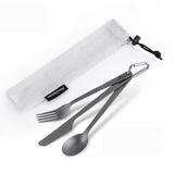 Naturehike,Portable,Tableware,Titanium,Alloy,Picnic,Spoon,Cutter,Carabiber