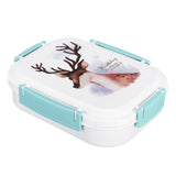 Outdoor,Picnic,Bento,Stainless,Steel,Thermal,Container,Lunch,Japanese,Color,Pattern