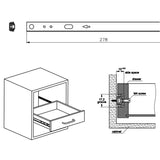 100LB,Locking,Drawer,Slides,Runners,Lengths,Bearing,Fridge