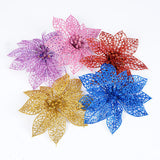 10Pcs,Christmas,Glitter,Hollow,Flower,Decoration,Flowers,Christmas,Trees,Decorations