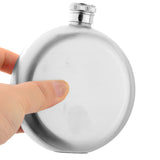 Mirror,Glossy,201Stainless,Steel,Round,Whiskey,Flask,Portable,Alcohol,Flask,Bottle