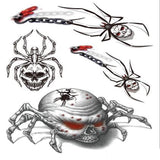 Halloween,Waterproof,Tattoo,Sticker,Black,Spider,Temporary,Tattoo,Flash,Decor,Decoration