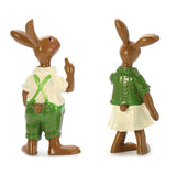 Green,Rabbit,Bunny,Figurine,Statue,Resin,Spring,Easter,Decorations