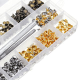 180Pcs,Leather,Double,Rivet,Buttons,Fixing,Setting,Belts,Craft,Repair,Decoration