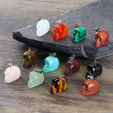 12pcs,Natural,Stone,Carved,Varieties,Quartz,Crystal,Skull,Carving,Reiki,Healing,Stone,Pendant