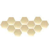 12Pcs,12.6cm,Mirror,Sticker,Vinyl,Hexagon,Removable,Acrylic,Mirror,Decor