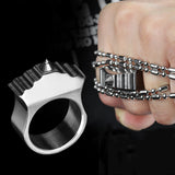 Survival,Protection,Finger,Personal,Tungsten,Steel,Attack,Window,Breaker,Tactical,Necklace,Outdoor,Hunting,Survival