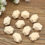 10pcs,30x20mm,Geometric,Wooden,Beads,Unfinished,Necklace,Faceted,Craft,Decorations