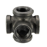 Fitting,Malleable,Black,Outlet,Cross,Female,Connector"