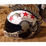 Blades,Mohawk,Warhawk,Spikes,Reflective,Sticker,Decals,Rubber,Helmet,Motorcycle