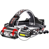 XANES,Waterproof,Headlamp,White,Green,Light,18650,Battery,Bicycle,Cycling