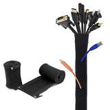 KCASA,Cable,Management,Sleeve,Black,Cable,Organizer,Flexible,Management,Cover