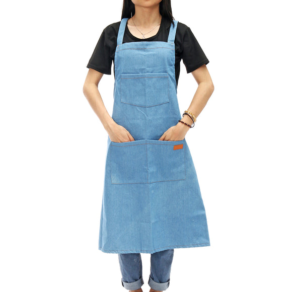 Unisex,Adjustable,Denim,Canvas,Denim,Aprons,Convenient,Pockets