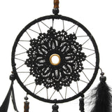 Handmade,Dream,Catcher,Black,Feather,Beads,Balcony,Hanging,Decorations