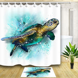 Turtle,Elephant,Cheetah,Animal,Shower,Curtain,Bathroom,Skidproof,Toilet,Cover