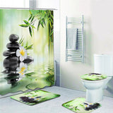 Bamboo,Printing,Waterproof,Bathroom,Shower,Curtain,Toilet,Cover,Carpet