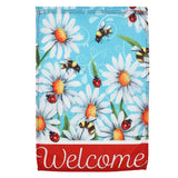 12x18'',Garden,Welcome,Ladybug,Daisy,Flowers,House,Banner,Decorations"