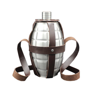 KCASA,Landmine,Stainless,Steel,Flask,Metal,Alcohol,Bottles,Leather,Holsters,Flask