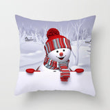 Christmas,snowman,series,Polyester,Peachskin,Pillowcases,Cushion,Cover,Christmas,Decor