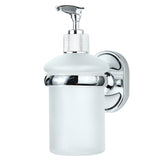 Stainless,Steel,Mounted,Dispenser,Holder,Shampoo,Bottle,Frosted,Glass