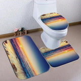 Waterproof,Shower,Curtain,Three,Bathroom,Decor,Ocean,Sunset