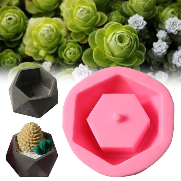 Handmade,Silicone,Flower,Mould,Geometric,Concrete,Succulent,Planter,Craft