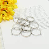 10Pcs,Silver,Pendant,Trays,Bezel,Cabochon,Setting,Jewelry,Blank,Round,Pendant