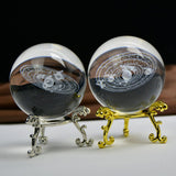 Engraved,Solar,System,Miniature,Planets,Model,Crystal,Decorations,Stand