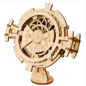 Wooden,Perpetual,Calendar,Mechanical,Gears,Building,Puzzle,Building,Model