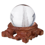 Melting,Stone,Sphere,Quartz,Clear,Crystals,Healing,Decor,Stand