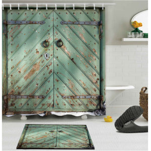 180cm,180cm,Rustic,Wooden,Bathroom,Waterproof,Fabric,Shower,Curtain,Flannel,Bathroom