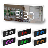 Digital,Mirror,Alarm,Clock,Bedside,Table,Thermometer,Calendar