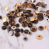 100Pcs,Metal,Mixed,Jeans,Buttons,Fasteners,Press,Popper,Denim,Jacket,Leather