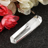 Natural,Clear,Crystal,Tourmaline,Column,Chakra,Pendant,Birthday