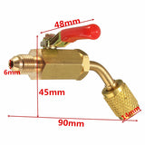 Brass,Valve,Charging,Hoses,Refrigerant,R410a,R134a