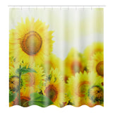 Beatiful,Sunset,Sunflower,Waterproof,Shower,Curtain,Hooks,CarpetsToilet,Bathroom,Decor