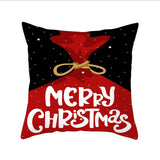 Polyester,Black,Decor,Throw,Pillow,Printing,Cartoon,Christmas,Snowman,Santa,Claus,Cushion,Cover