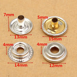 25Sets,Stainless,Steel,Fastener,Press,Button,Marine,100Pcs