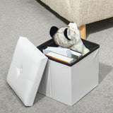 Multifunctional,Storage,Stool,Leather,Ottoman,Bench,Footrest,Footstool,Square,Chair,Office,Furniture