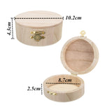 Round,Wooden,Organizer,Storage,Craft,Handicraft,Jewelry,Gadgets