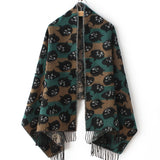 Cartoon,Scarf,Cashmere,Tassel,Scarf,Shawl