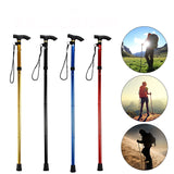 Aluminum,Metal,Folding,Walking,Stick,Outdoor,Adjustable,Hiking,Climbing,Trekking