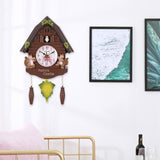 Wooden,Antique,Cuckoo,Clock,Swing,Alarm,Watch,Handcraft