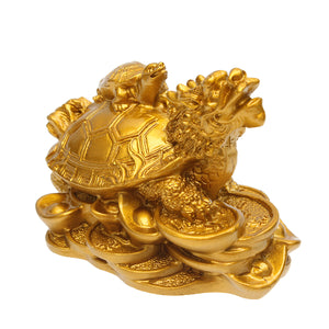 Resin,Statue,Decoration,Dragon,Turtle,Tortoise,Money,Wealth,Figurine