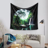 Trees,Great,Waterfall,Print,Hanging,Tapestry,Decor,Bedspread