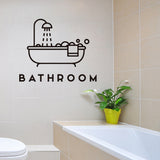 Loskii,Bathroom,Sticker,Creative,Shower,Sticker,Background,Waterproof,Toilet,Washroom,Decoration