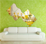 Honana,Silver,Waves,Mirror,Stickers,Bedroom,Office,Decor