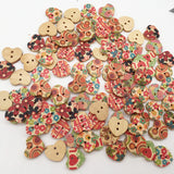 Heart,Shape,Wooden,Button,Mixed,Natural,Sewing,Children,Handmade,Clothes,Buttons