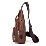 IPRee,Men's,Theft,Chest,Leather,Shoulder,Camping,Travel,Hiking,Crossbody